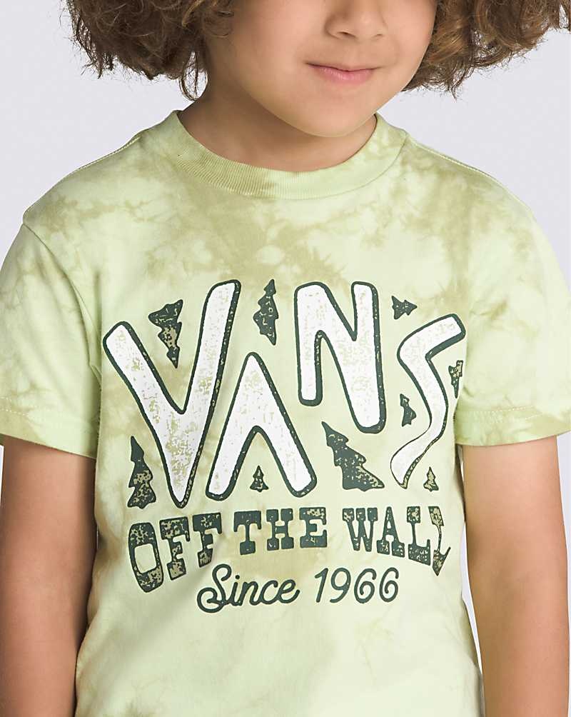 Kids' Vans Little Kids Trail Head Tie Dye T-Shirt Green | USA YHS-671293