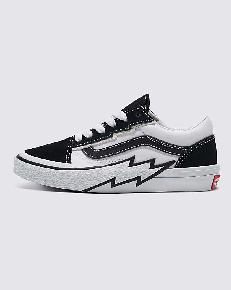 Kids\' Vans Old Skool Bolt Shoes Black White | USA ZQF-945263