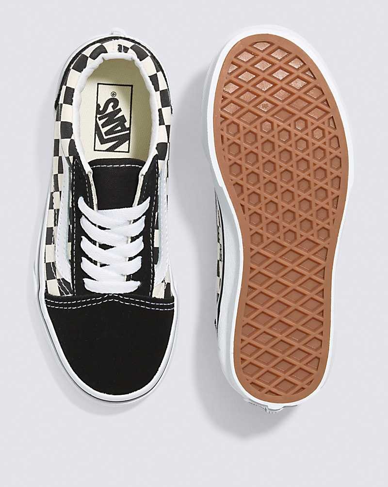 Kids' Vans Old Skool Shoes Black White | USA JBP-713950