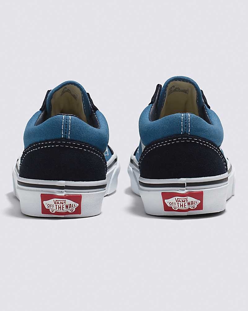 Kids' Vans Old Skool Shoes Navy White | USA RZK-502871