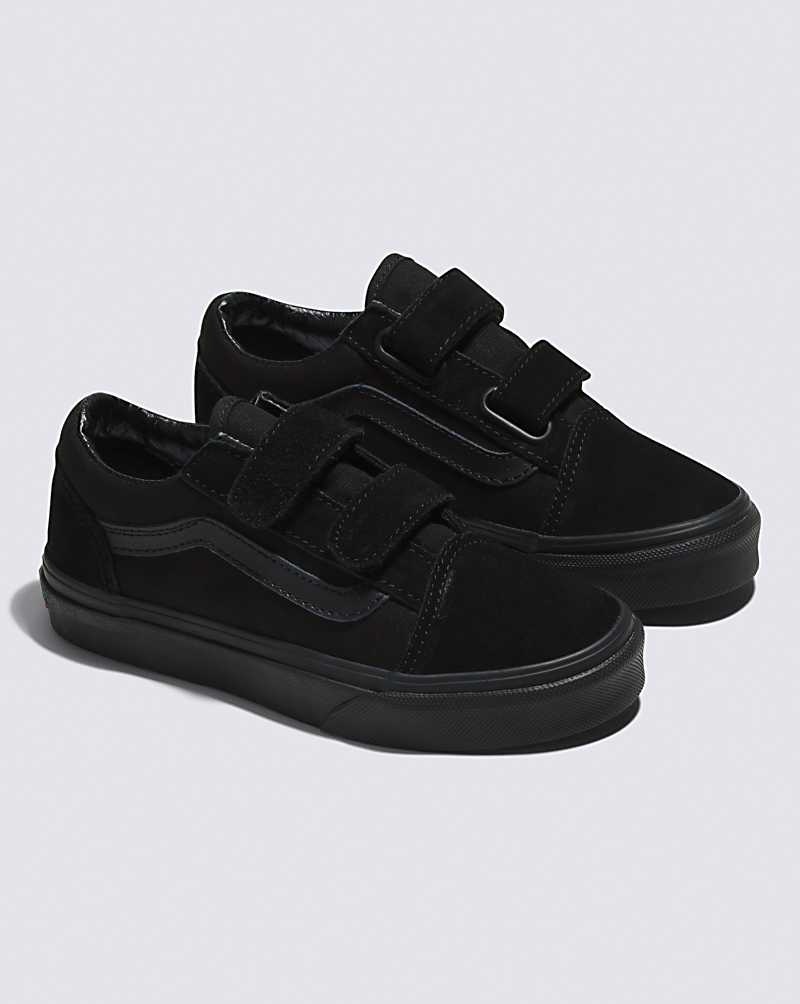 Kids' Vans Old Skool V Shoes Black | USA XUZ-410258