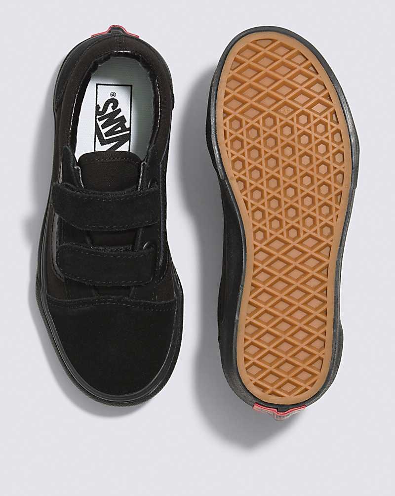 Kids' Vans Old Skool V Shoes Black | USA XUZ-410258