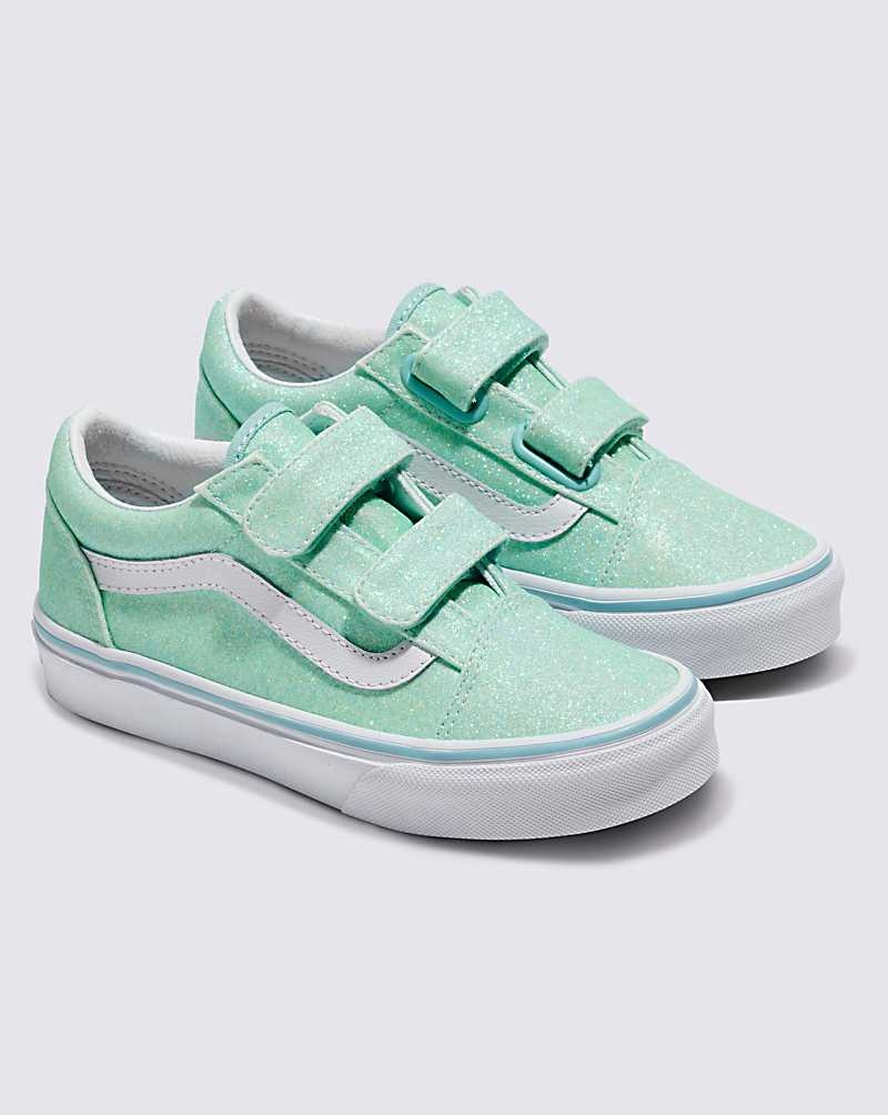 Kids' Vans Old Skool V Shoes Turquoise | USA IFO-620391