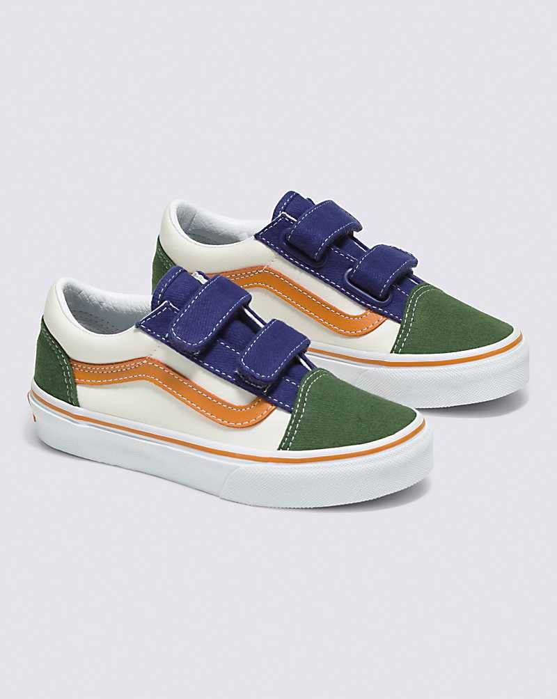 Kids' Vans Old Skool V Twill Block Shoes Multicolor | USA RSY-786041