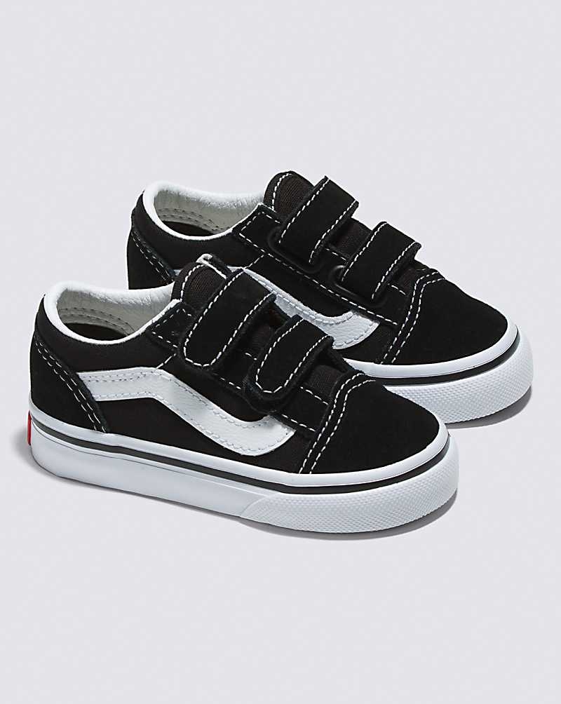 Kids' Vans Toddler Old Skool V Shoes Black | USA MEO-609421