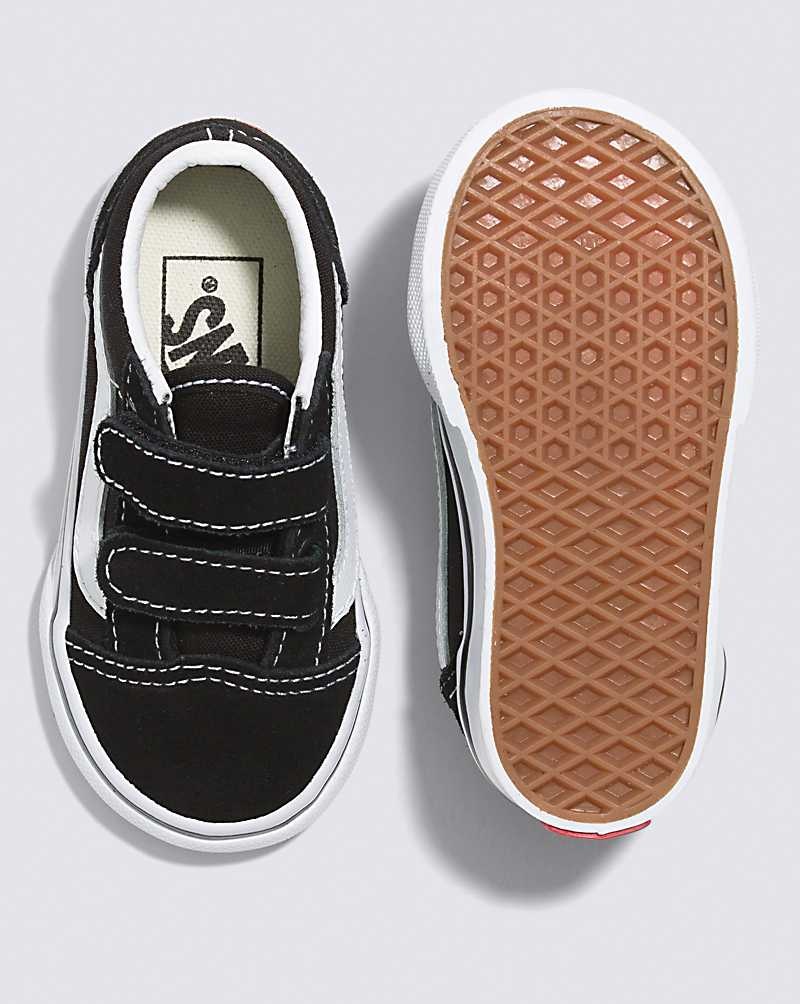 Kids' Vans Toddler Old Skool V Shoes Black | USA MEO-609421