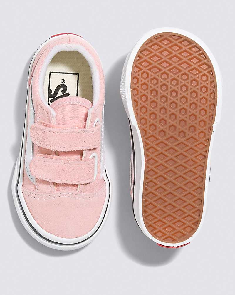 Kids' Vans Toddler Old Skool V Shoes Pink White | USA DBP-372540