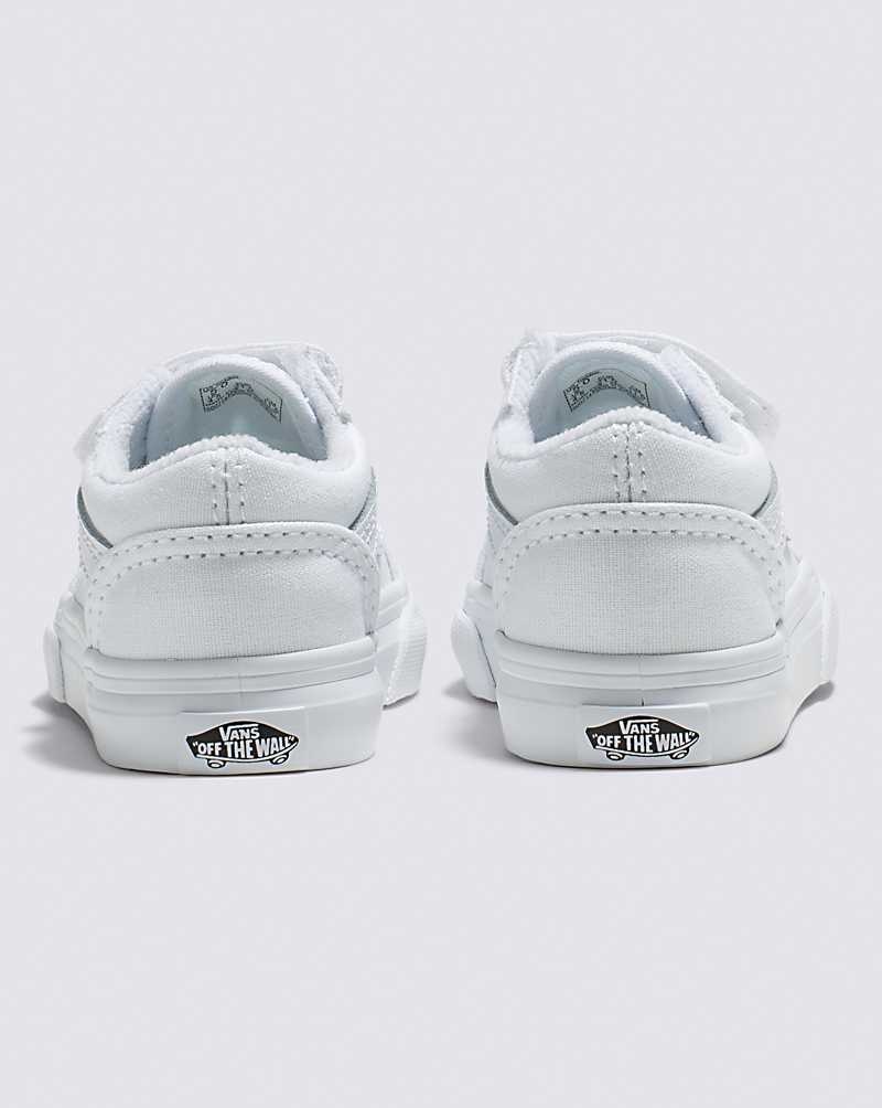 Kids' Vans Toddler Old Skool V Shoes White | USA RLJ-571268