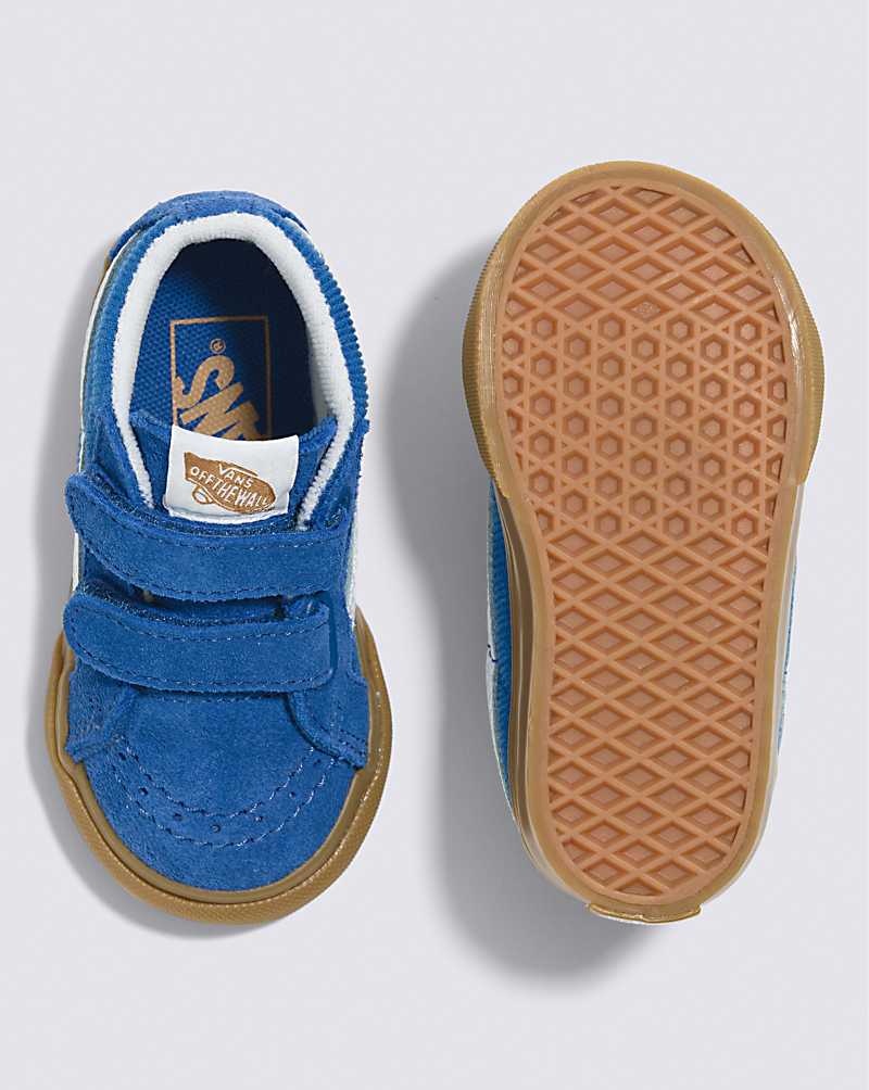 Kids' Vans Toddler Sk8-Mid Reissue V Corduroy Shoes Blue | USA NCD-218307