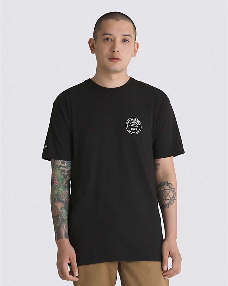 Men's Vans 2023 Pipe Masters Lock Up T-Shirt Black | USA CEI-043658