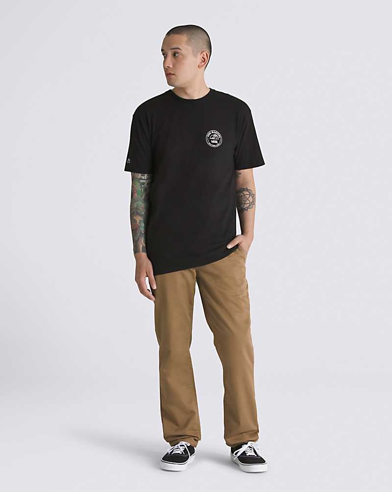 Men's Vans 2023 Pipe Masters Lock Up T-Shirt Black | USA CEI-043658