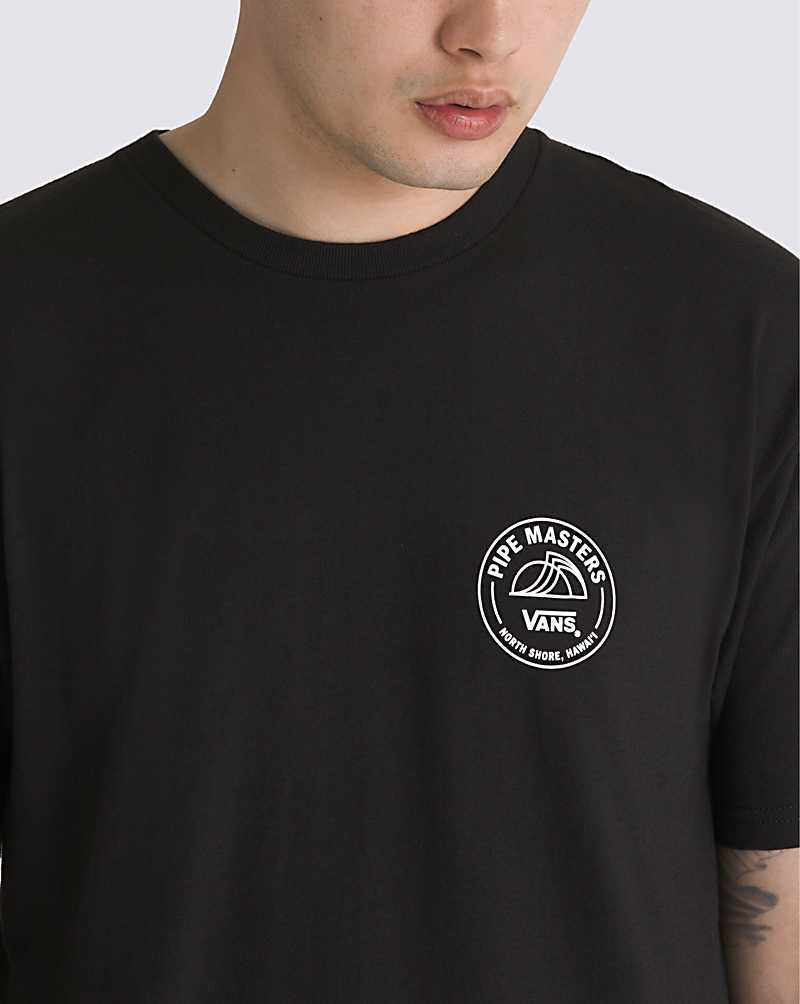 Men's Vans 2023 Pipe Masters Lock Up T-Shirt Black | USA CEI-043658