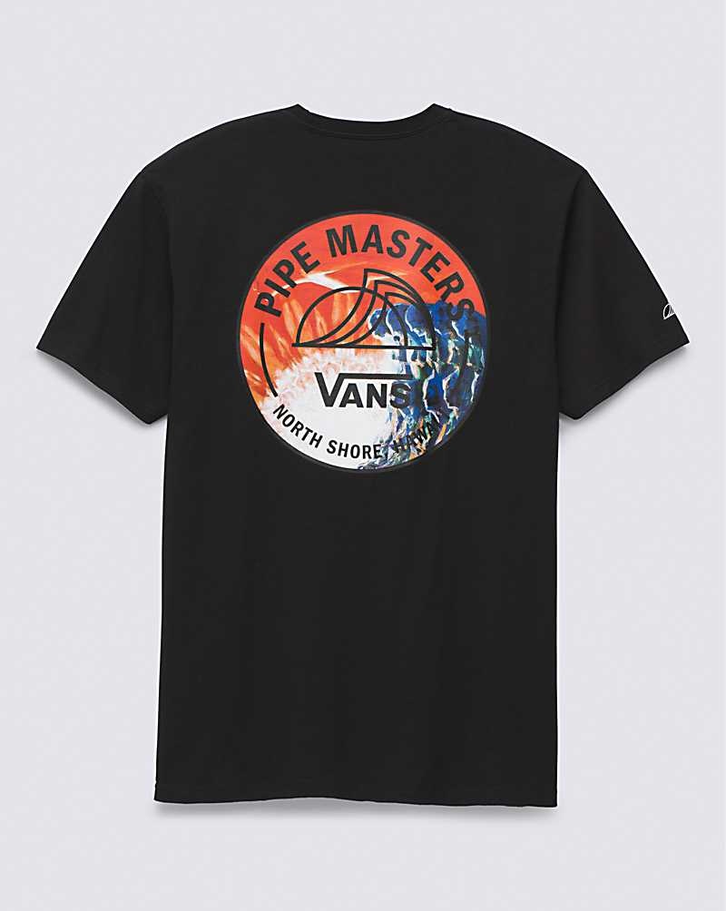 Men's Vans 2023 Pipe Masters Lock Up T-Shirt Black | USA CEI-043658