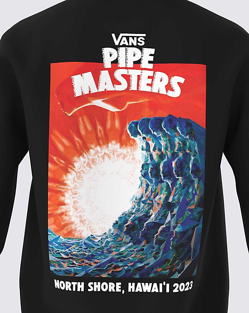 Men's Vans 2023 Pipe Masters Poster Pullover Hoodie Black | USA BTJ-502347