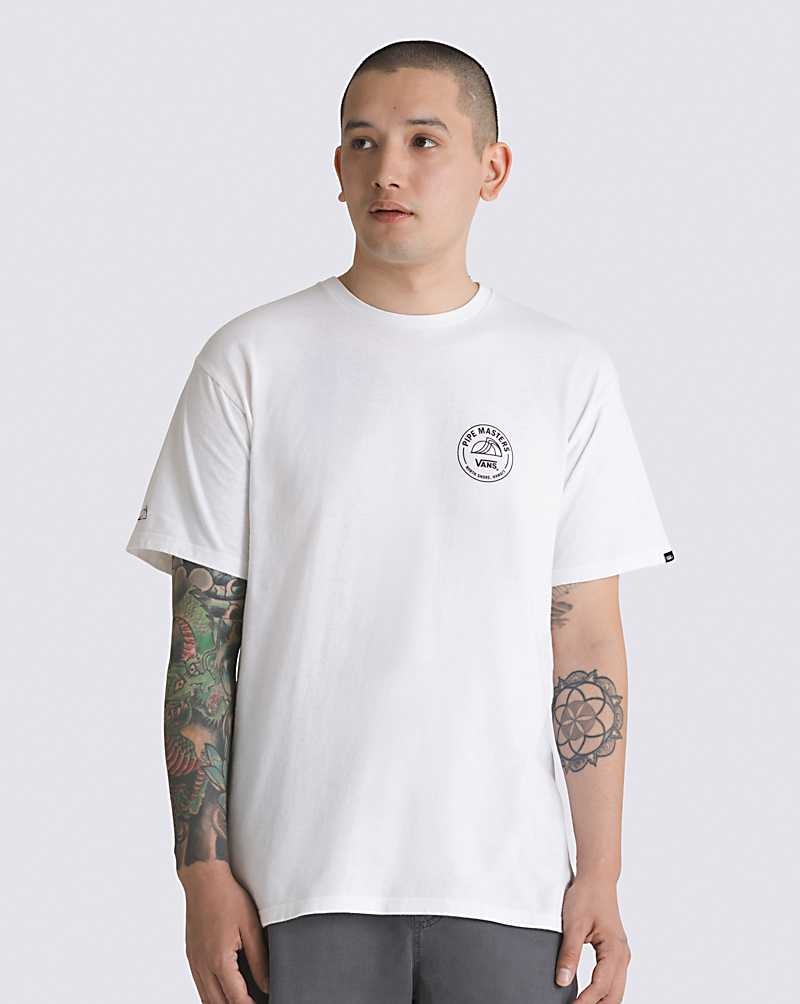 Men's Vans 2023 Pipe Masters Poster T-Shirt White | USA CFT-619023