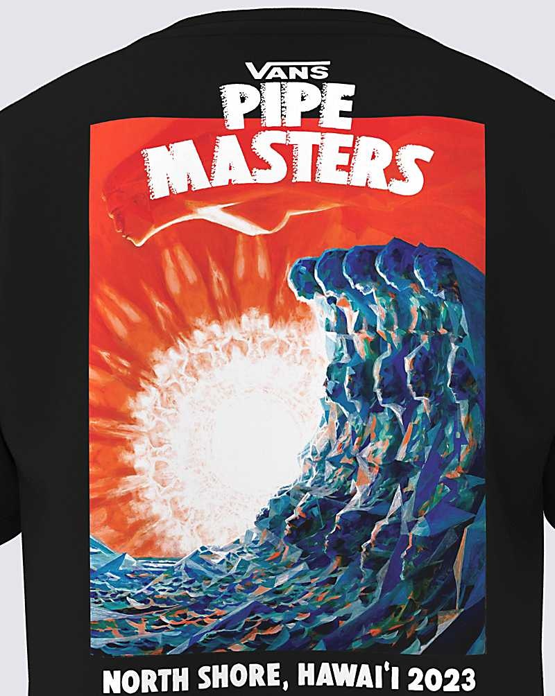 Men's Vans 2023 Pipe Masters Poster T-Shirt Black | USA RJE-861042