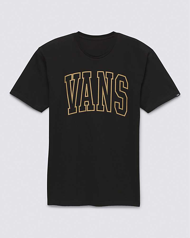 Men's Vans Arched Line T-Shirt Black | USA FVE-103862