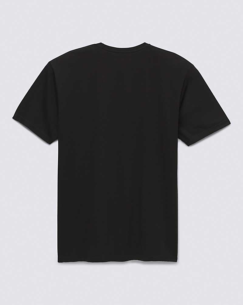 Men's Vans Arched Line T-Shirt Black | USA FVE-103862