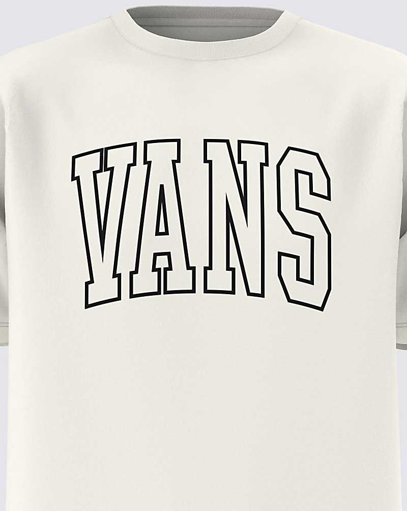 Men's Vans Arched Line T-Shirt White | USA WJS-742083