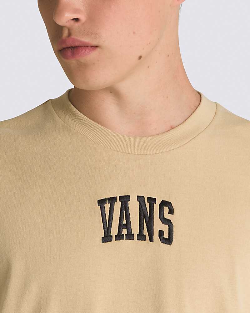 Men's Vans Arched Mid T-Shirt Yellow | USA ALB-394570