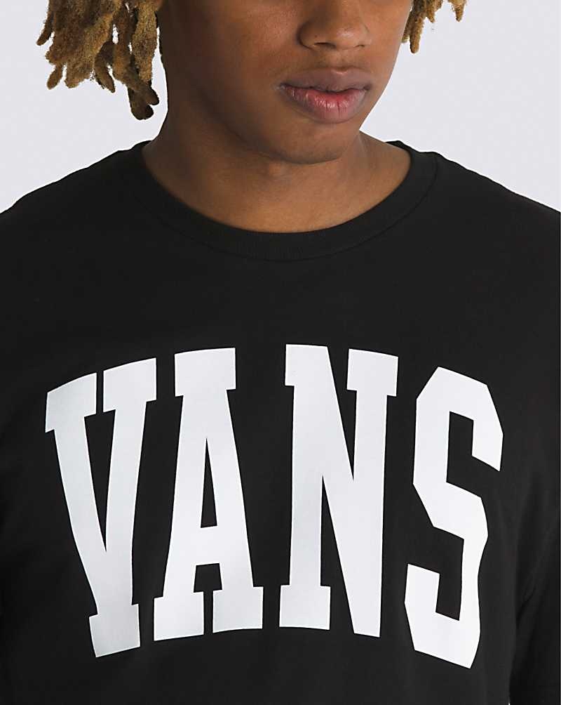 Men's Vans Arched T-Shirt Black | USA XCI-073489