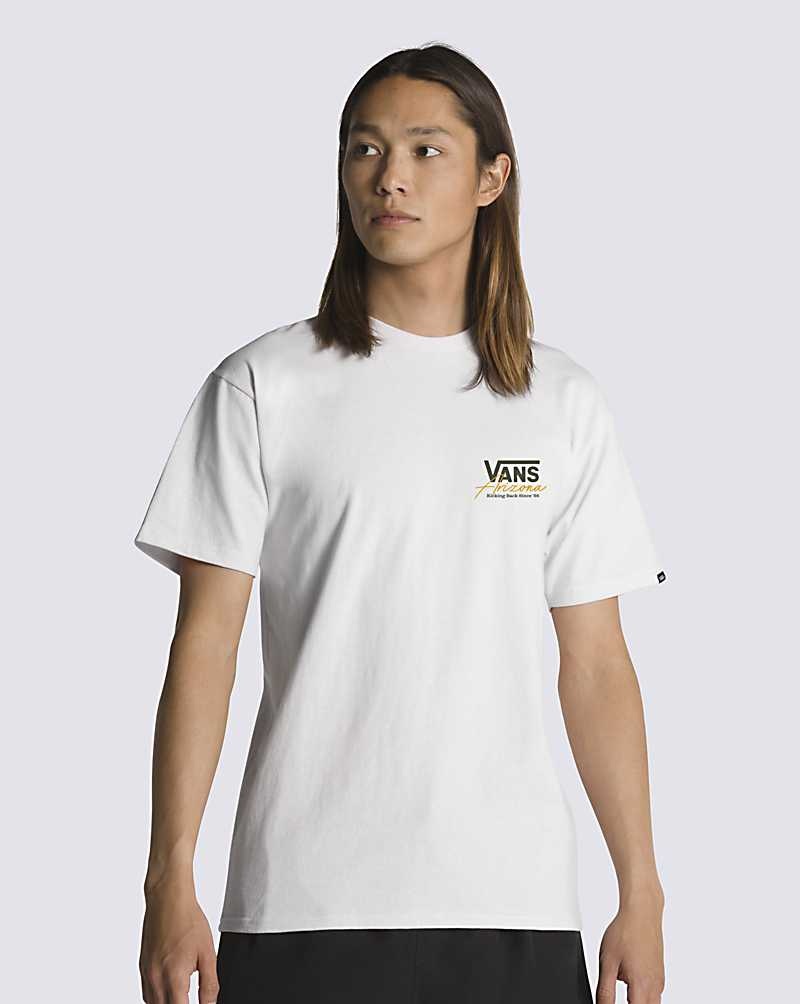 Men's Vans Arizona Kickback T-Shirt White | USA AQC-041798