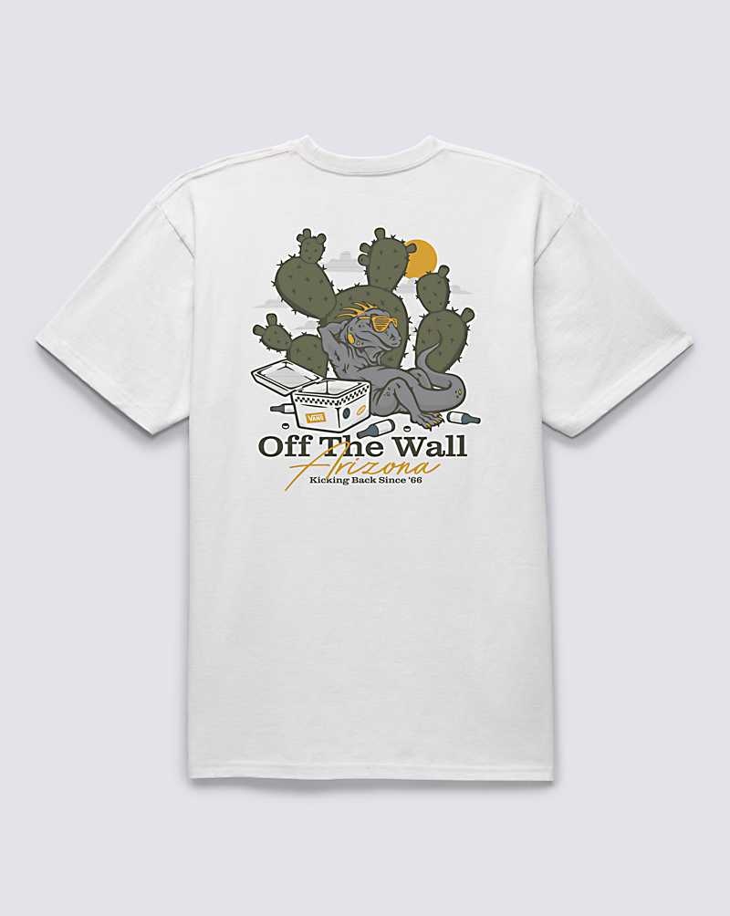 Men's Vans Arizona Kickback T-Shirt White | USA AQC-041798