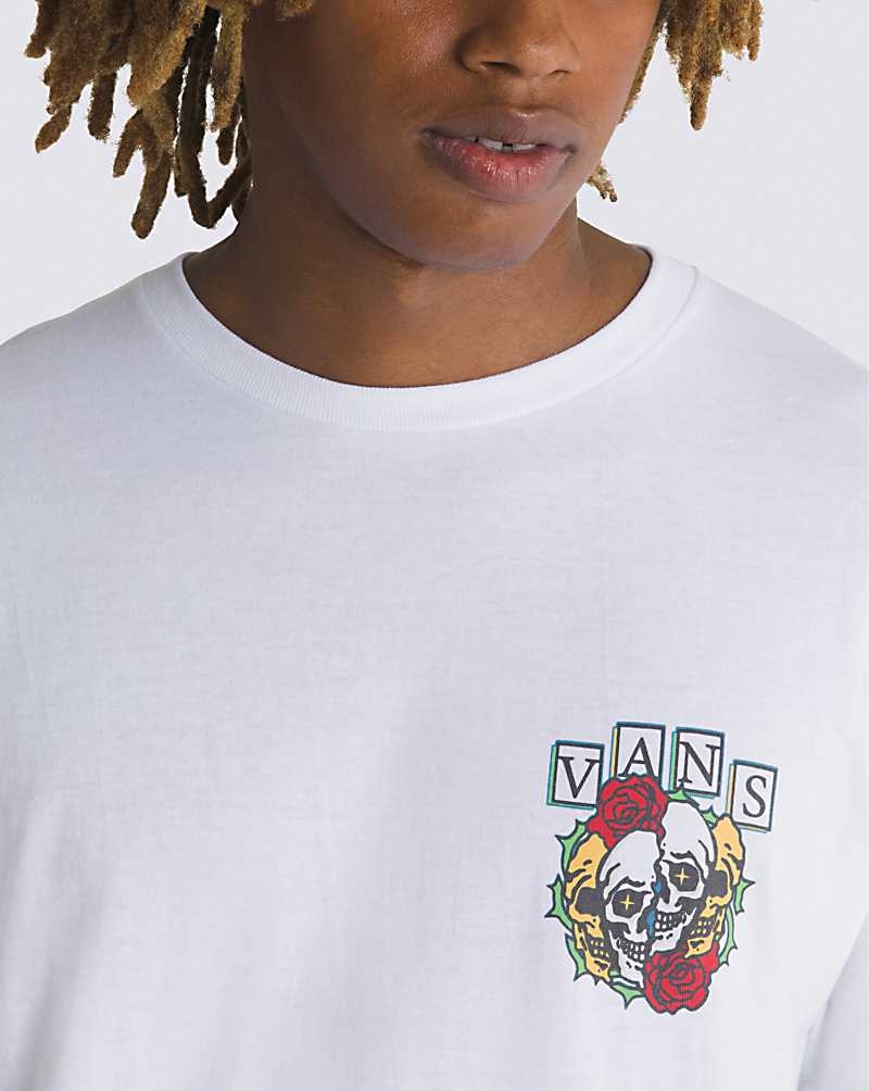 Men's Vans Break Apart T-Shirt White | USA BPR-652417