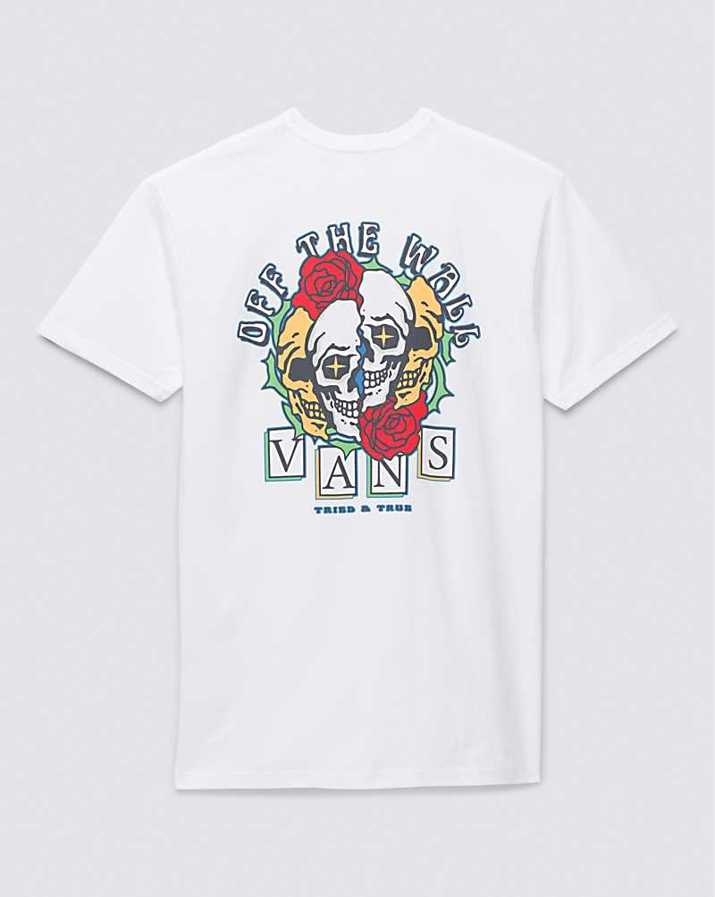 Men's Vans Break Apart T-Shirt White | USA BPR-652417