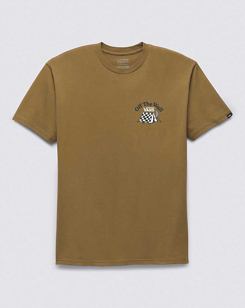 Men's Vans Camp Site T-Shirt Brown | USA JWF-739106