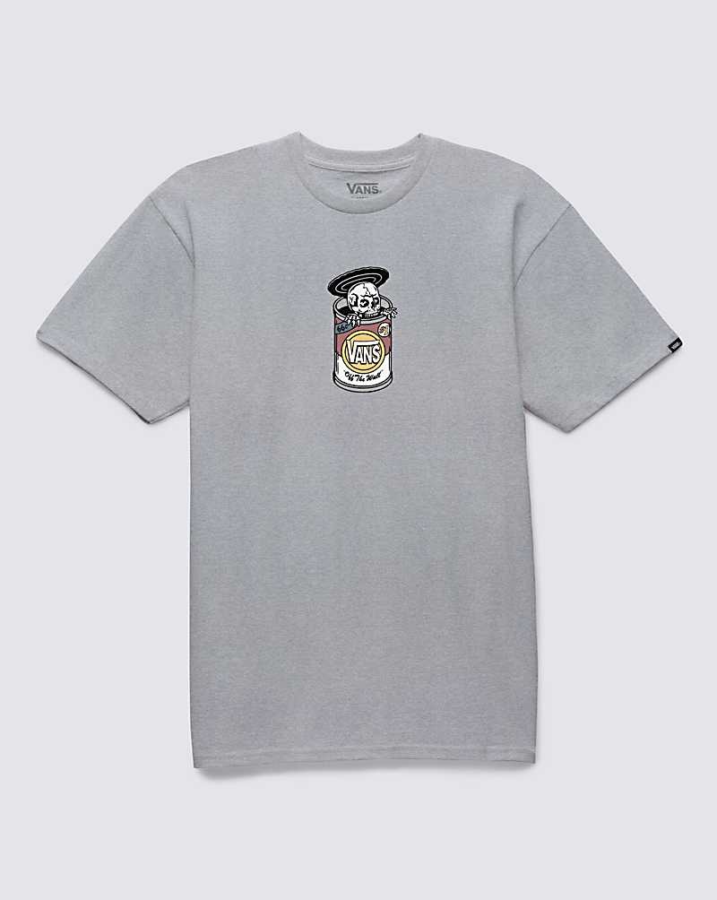 Men's Vans Canned Goods T-Shirt Grey | USA IBN-645901