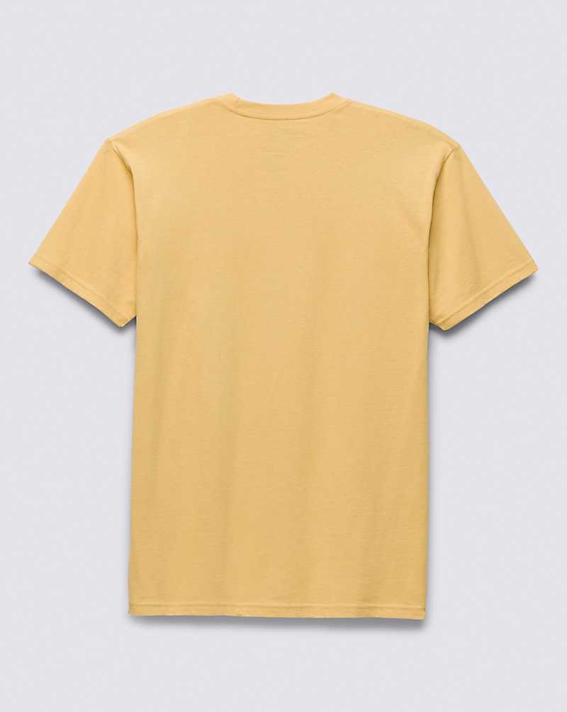 Men's Vans Checker Fly T-Shirt Yellow | USA WVY-827430