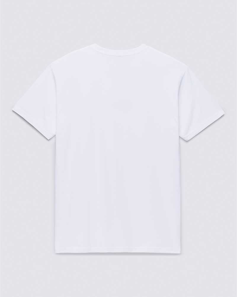 Men's Vans Circle Vans T-Shirt White | USA KHN-703285