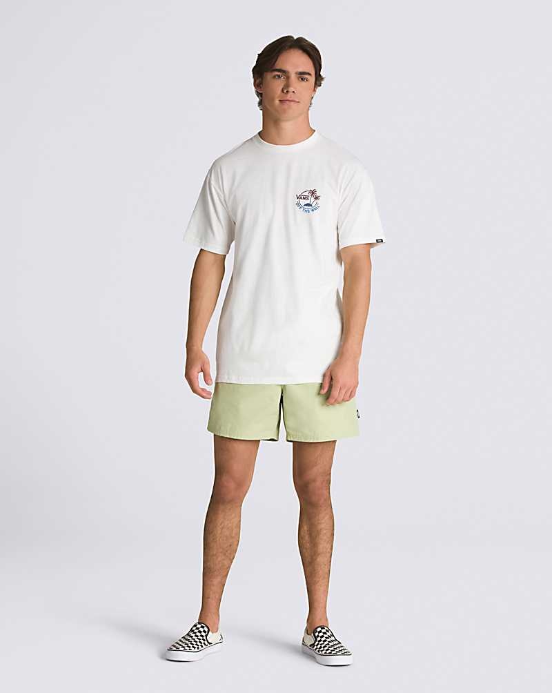 Men's Vans Classic Mini Dual Palm T-Shirt White | USA ZMI-164572