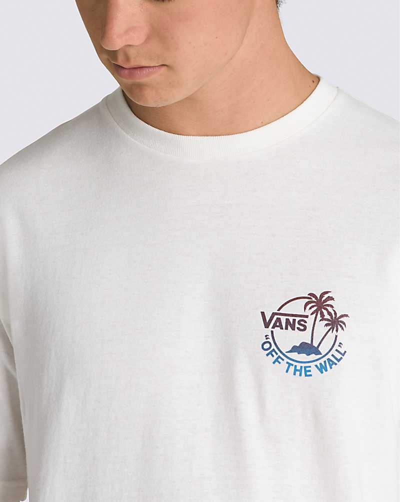 Men's Vans Classic Mini Dual Palm T-Shirt White | USA ZMI-164572