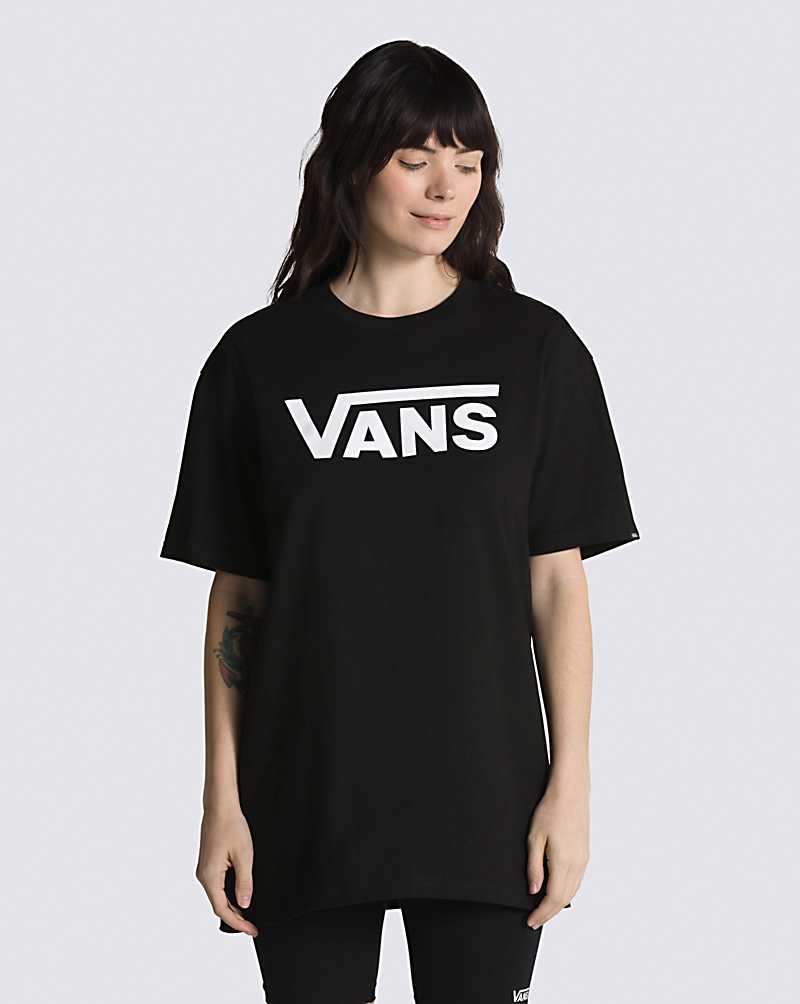 Men's Vans Classic T-Shirt Black White | USA TPF-398602