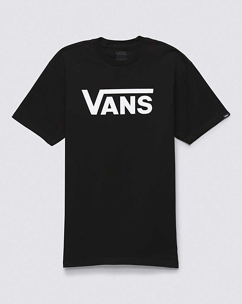 Men's Vans Classic T-Shirt Black White | USA TPF-398602