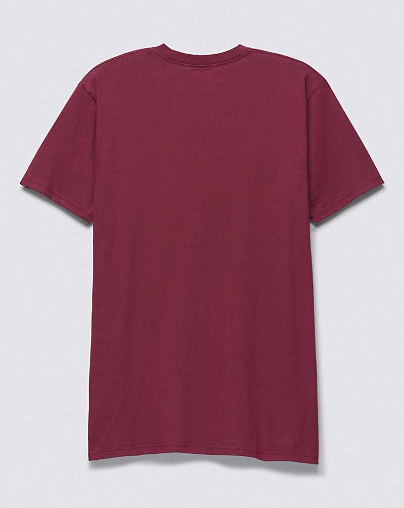 Men's Vans Classic T-Shirt Burgundy | USA BSC-014965