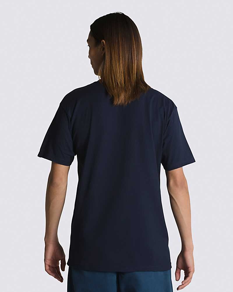 Men's Vans Classic T-Shirt Navy | USA VBY-573486