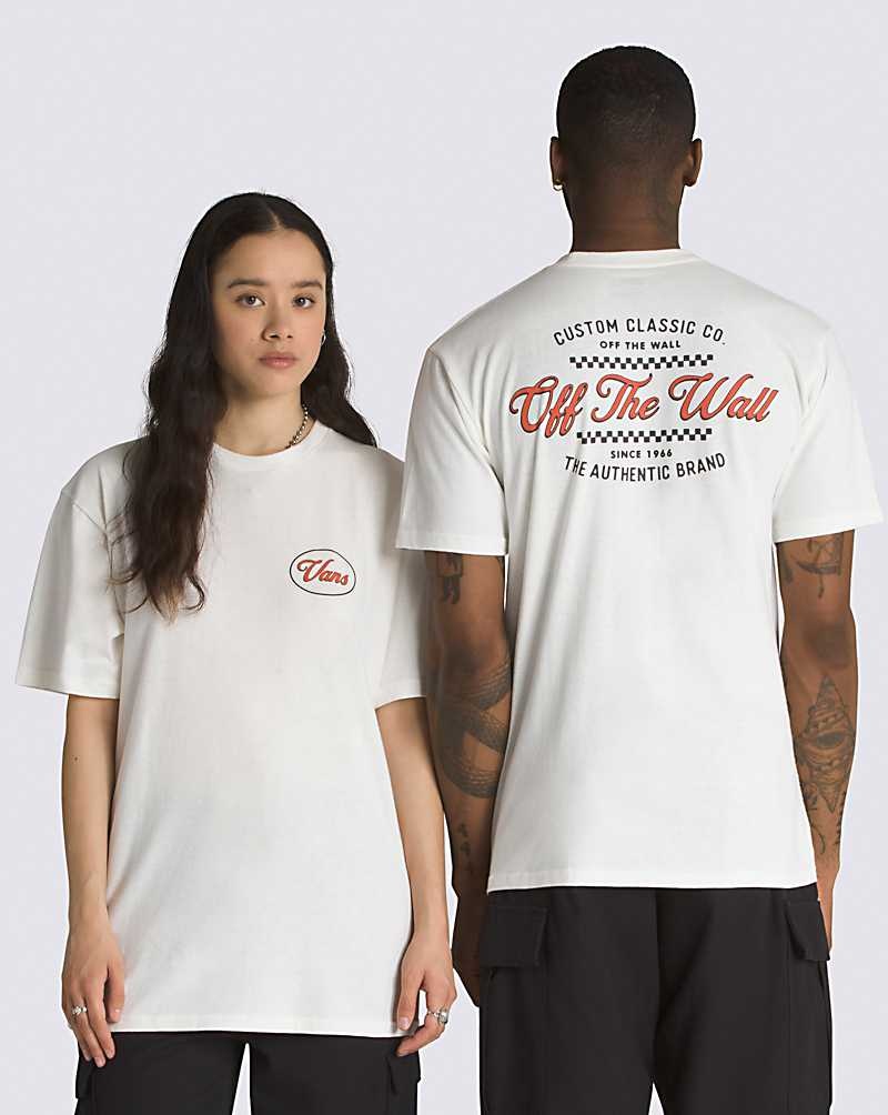 Men's Vans Custom Classic T-Shirt White | USA SZJ-365281