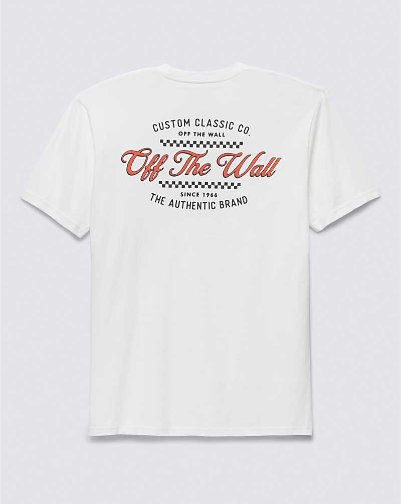 Men's Vans Custom Classic T-Shirt White | USA SZJ-365281