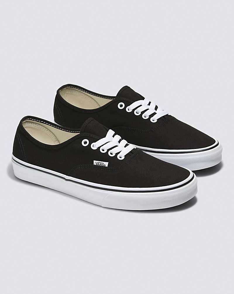 Men's Vans Customs Authentic Wide Shoes Black | USA ZPW-138794