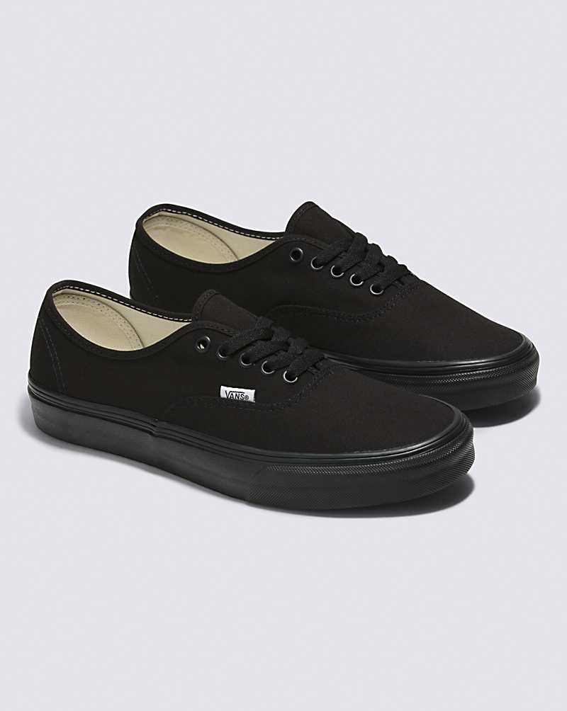 Men's Vans Customs Authentic Wide Shoes Black | USA LPU-410653