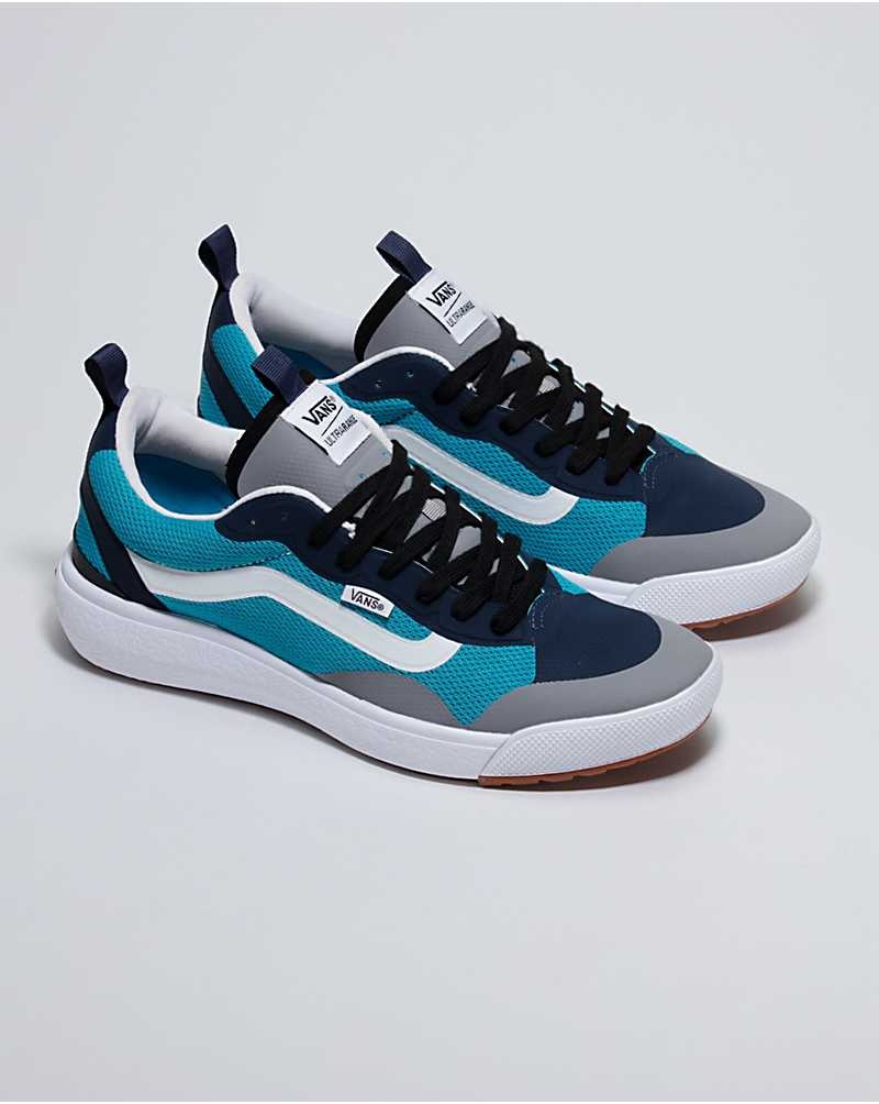 Men's Vans Customs Barrier Reef UltraRange EXO Shoes Blue | USA REK-748210