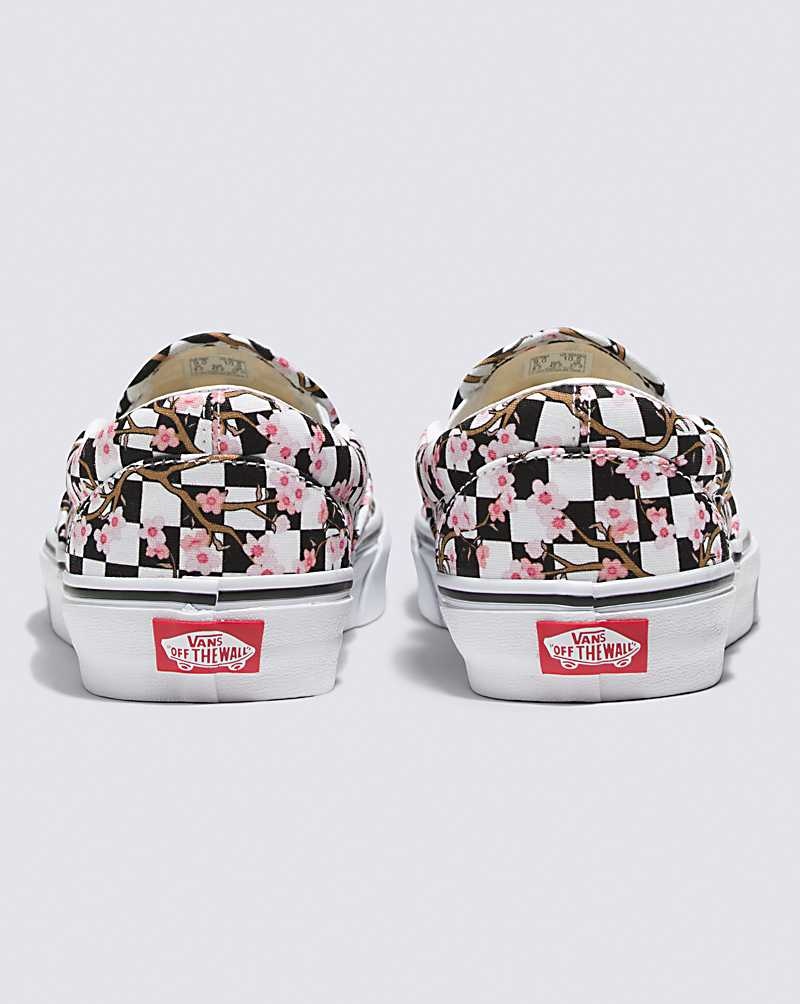 Men's Vans Customs Cherry Blossom Checkerboard Slip-On Shoes Multicolor | USA GPO-087251