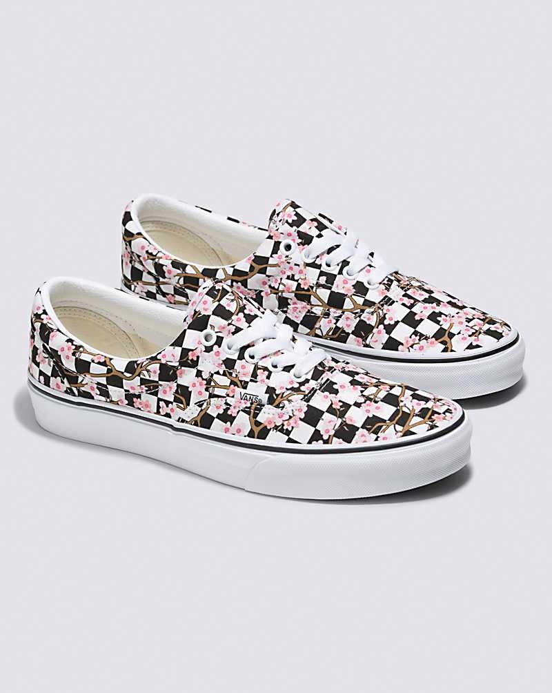 Men's Vans Customs Cherry Blossom Checkerboard Era Shoes Multicolor | USA ITU-321046