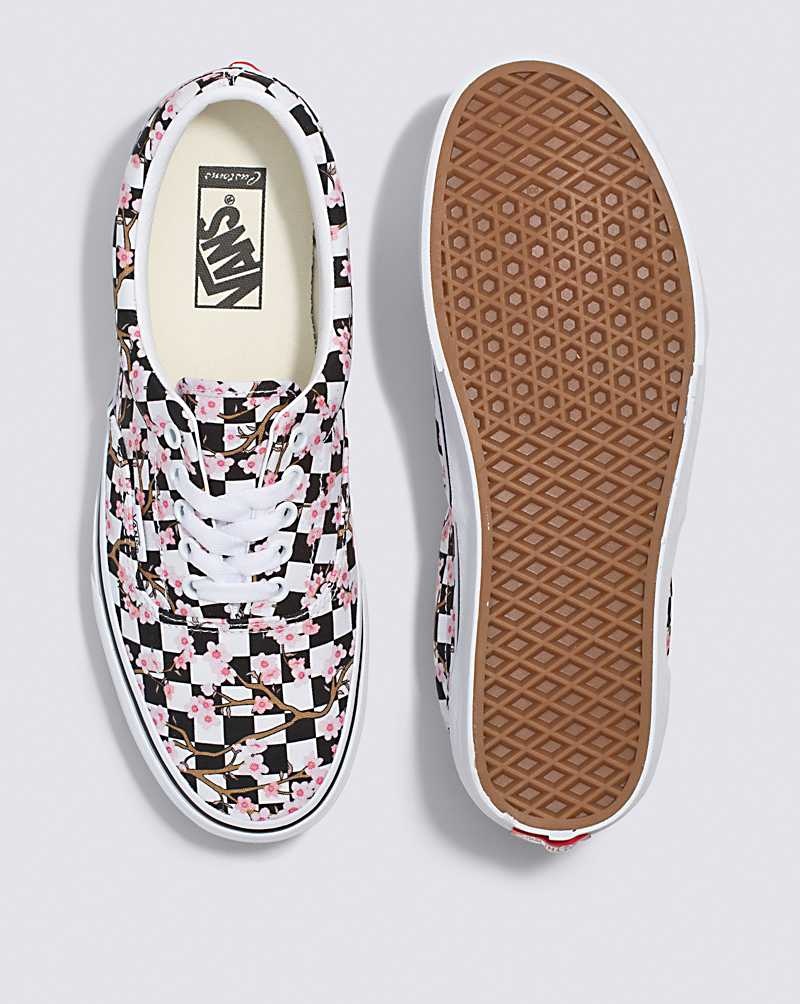 Men's Vans Customs Cherry Blossom Checkerboard Era Shoes Multicolor | USA ITU-321046