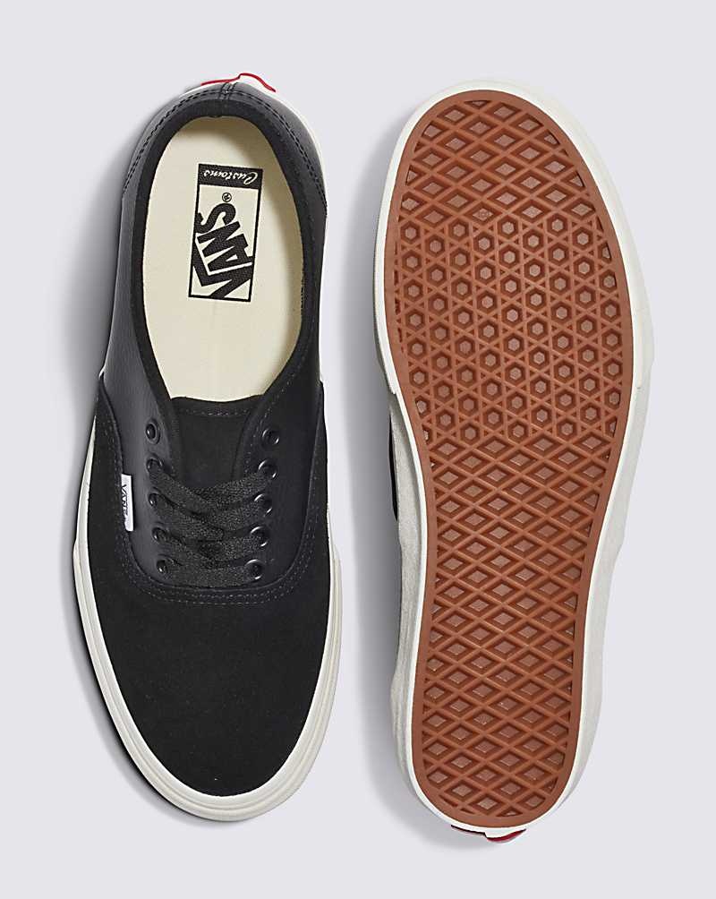 Men's Vans Customs Elevated Authentic Shoes Black | USA JBE-495031