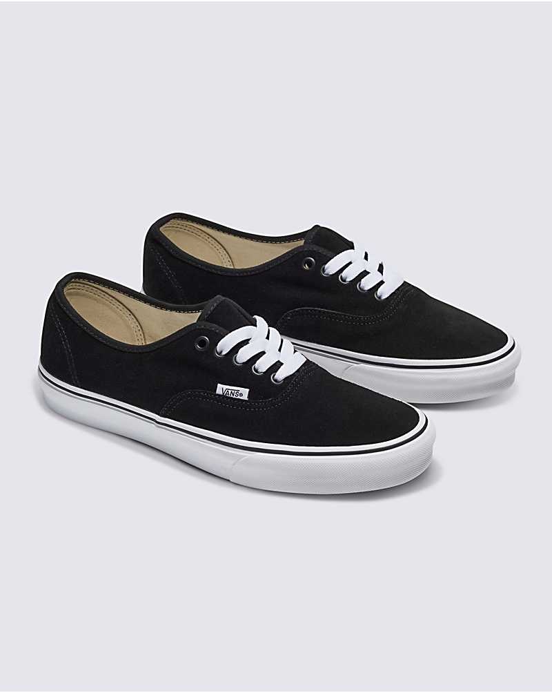 Men's Vans Customs Elevated Suede Authentic Shoes Black | USA QIV-159842