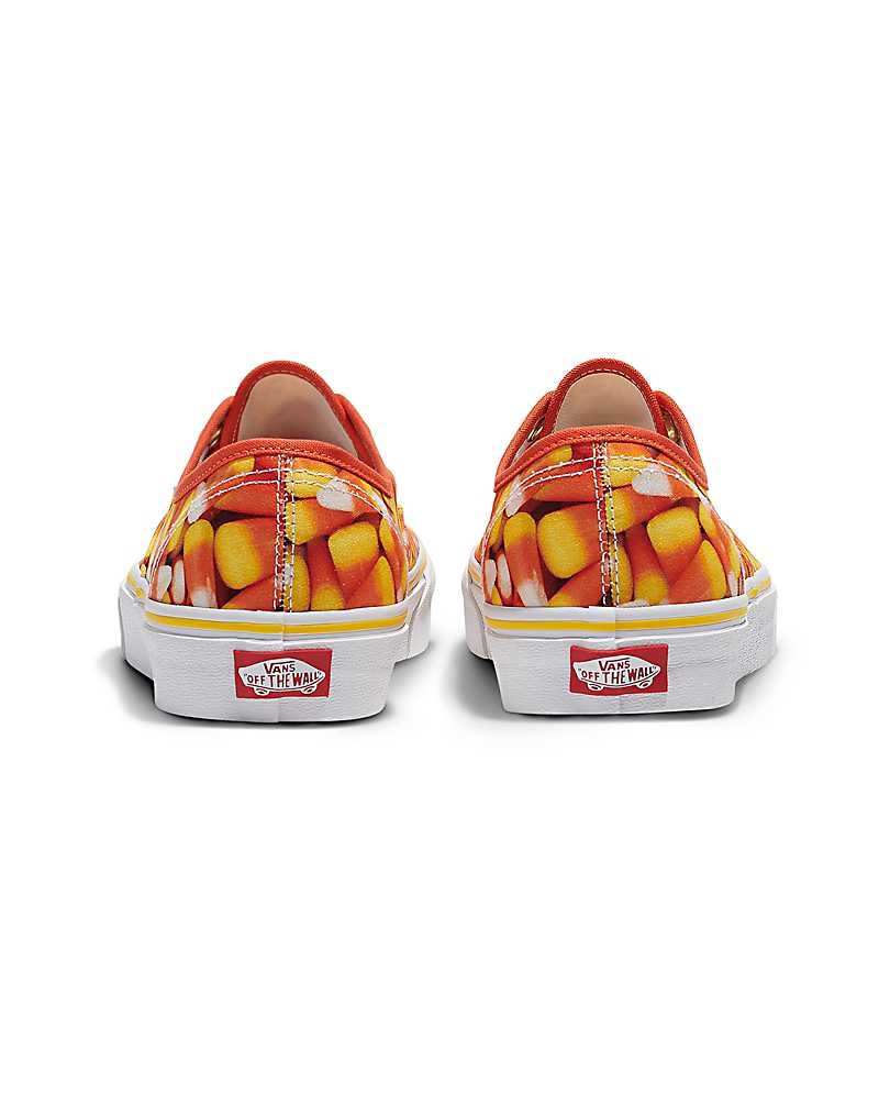 Men's Vans Customs Image Library Candy Corn Authentic Shoes Orange | USA GAB-840759